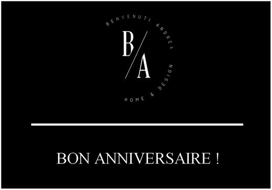 Carte anniversaire noir